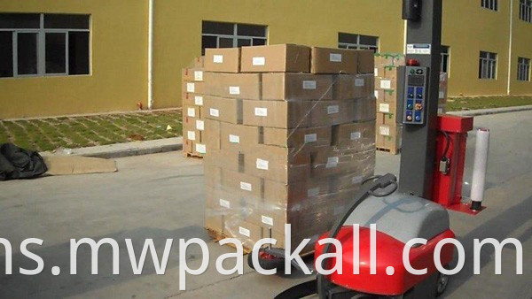 Produk Baru Hot Regangan Filem Smart Robot Mobile Wrapping Machine/Robot Stretch Wrapping Machinery Robot Pallet Wrapper